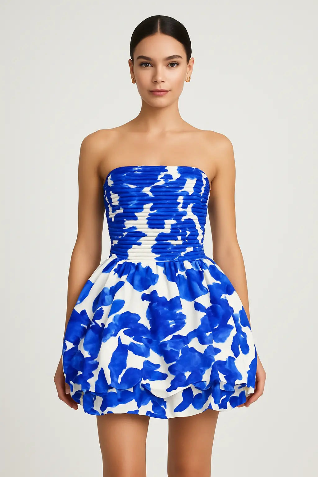 Robe Mini Iris Ballonnée Sans Bretelles 