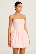 Robe Mini Iris Ballonnée Sans Bretelles 
