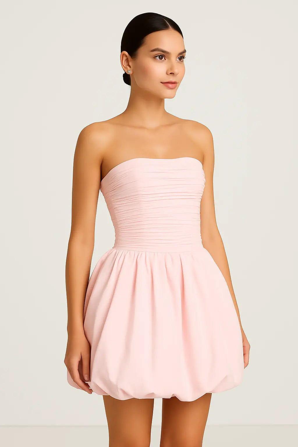 Robe Mini Iris Ballonnée Sans Bretelles 