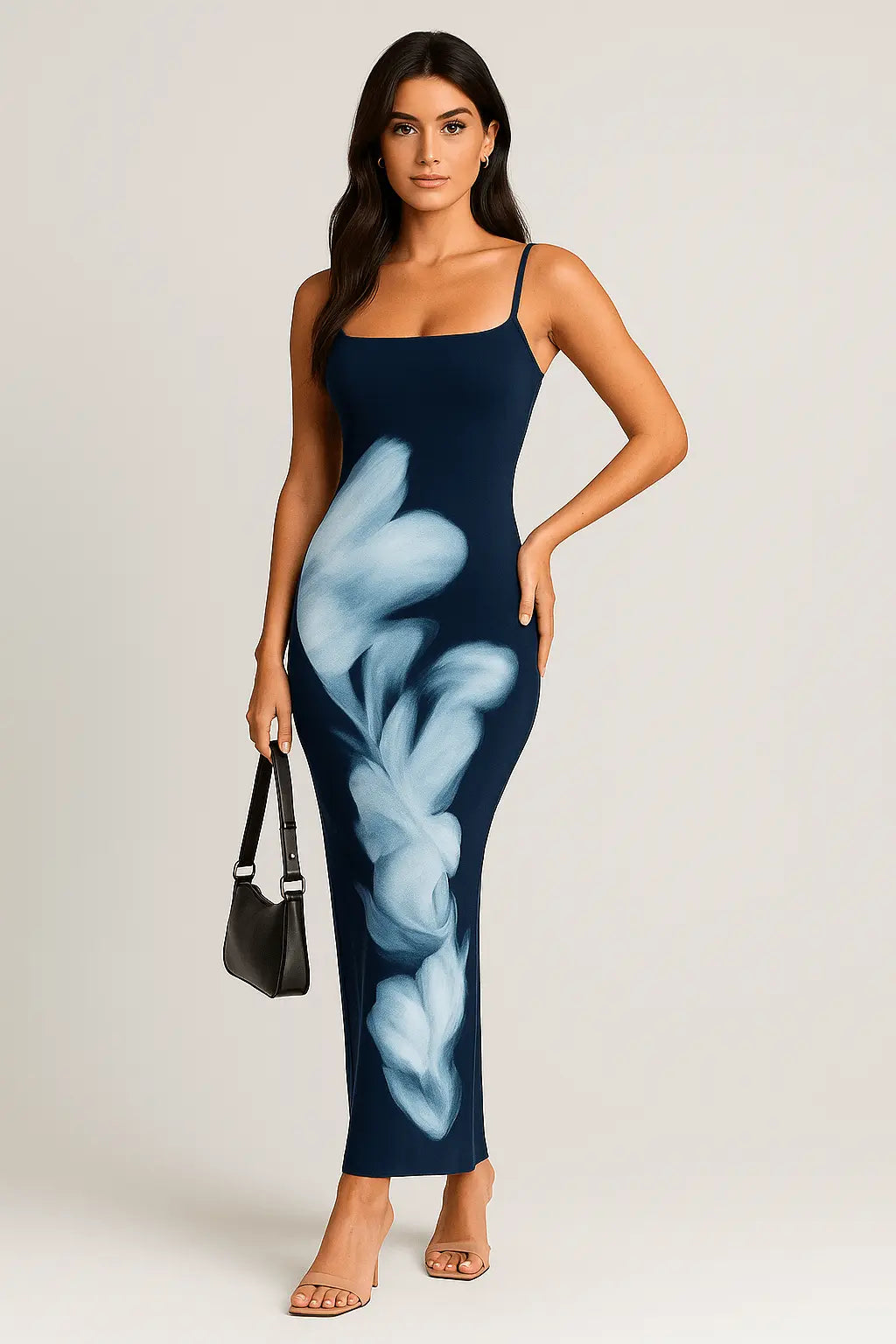 Robe d’Été Femme Style Américain – Coupe Longue et Ajustée Rouge Nuit / S MAX FOR ME