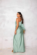 Robe de Soirée Femme Satin – Asymétrique Élégante avec Fente Latérale MAX FOR ME