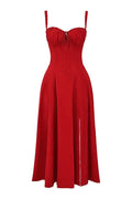 Robe longue avec corset Amaya – Élégance en coton et féminité affirmée 