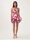 Robe Mini Iris Ballonnée Sans Bretelles 
