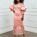 Robes de luxe en dentelle - Manches lanterne Bouffantes 