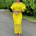 Robes de luxe en dentelle - Manches lanterne Bouffantes 
