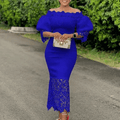 Robes de luxe en dentelle - Manches lanterne Bouffantes 