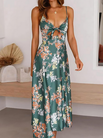 Robe Vert Floral