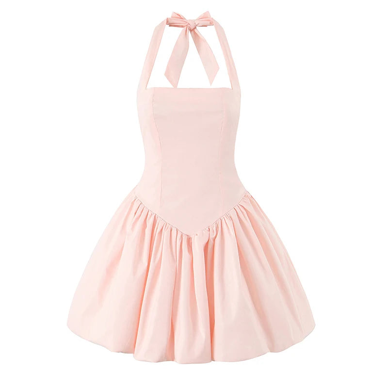 Robe de soirée blanche courte à jupe ballon
