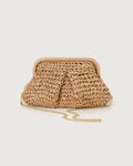Sac d’Embrayage en Paille avec Chaîne Dorée 