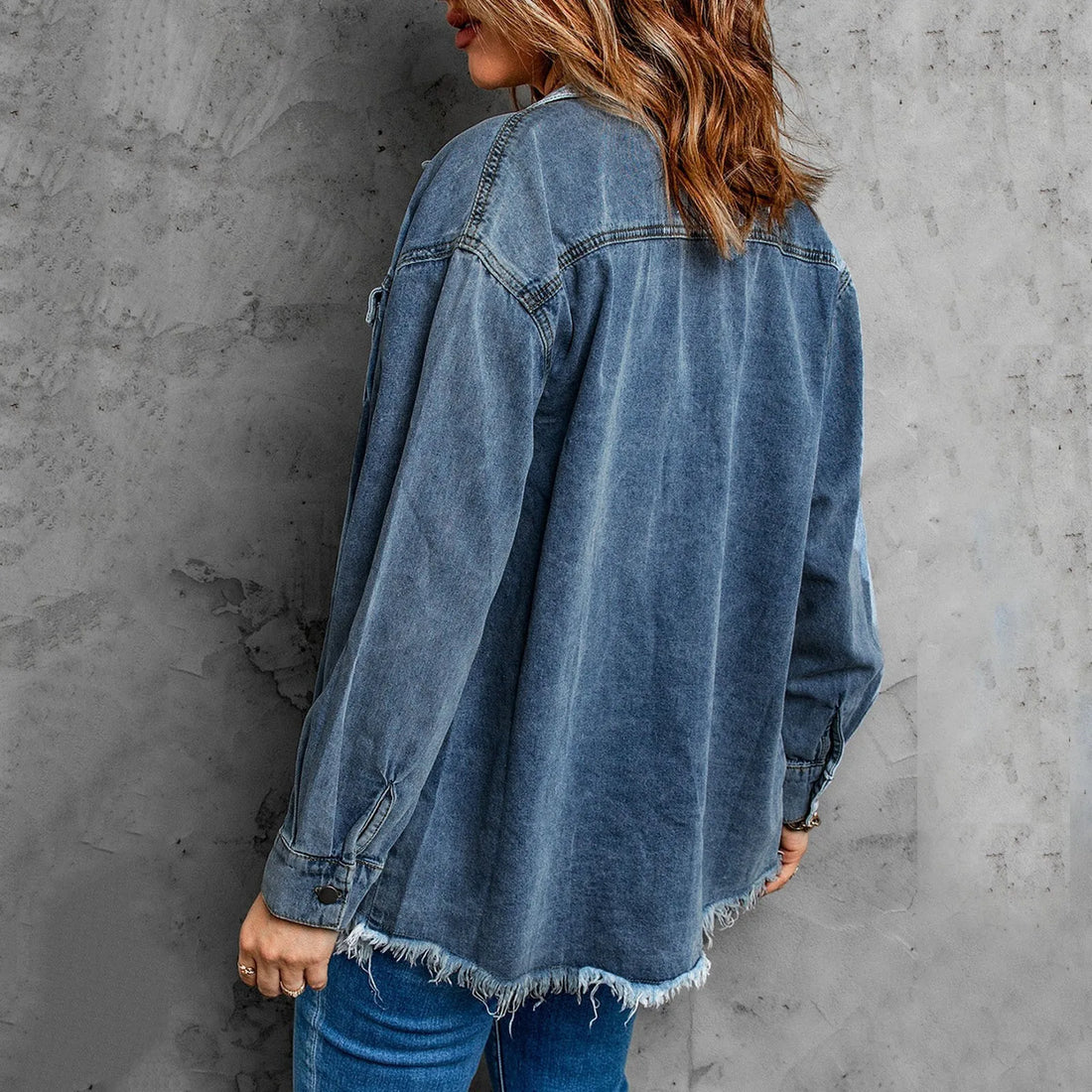 Veste denim Lara Oversize effet délavé -50% de réduction