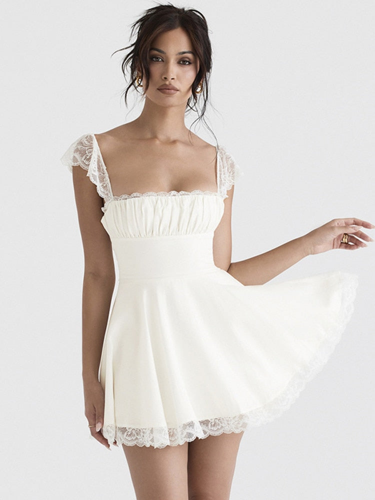 Robe mini Camille avec corsage corseté et jupe en tulle