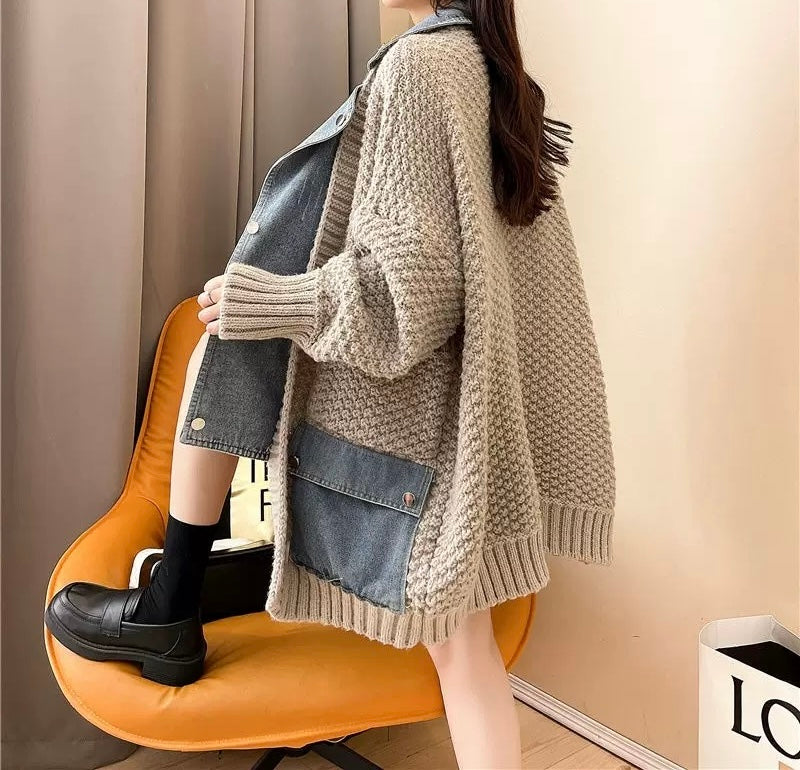 Cardigan-femme-oversize-boutons-signature-MAX-FOR-ME-fermeture-zoom