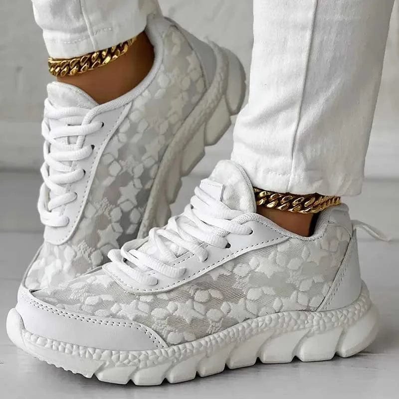 Baskets blanches à semelle épaisse - un style tendance et confortable - MAX FOR ME Blanc / 36 MAX FOR ME