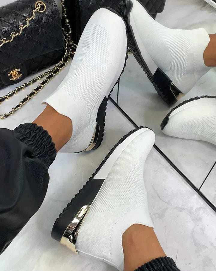 Baskets-chaussettes montantes - bien-être et style au quotidien - MAX FOR ME Blanc / 35 MAX FOR ME