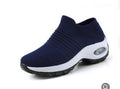 Baskets femme noires slip-on - semelle coussin d'air et technologie orthopédique confort optimal Bleu roi / 3 MAX FOR ME