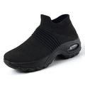 Baskets femme noires slip-on - semelle coussin d'air et technologie orthopédique confort optimal Noir / 3 MAX FOR ME