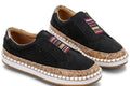 Baskets femme slip-on cuir perforé semelle orthopédique confort optimal moderne - MAX FOR ME Noir / 8 MAX FOR ME