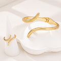Bijou bague design minimaliste épurement moderne Max for Me - Élégance géométrique intemporelle Doré MAX for ME