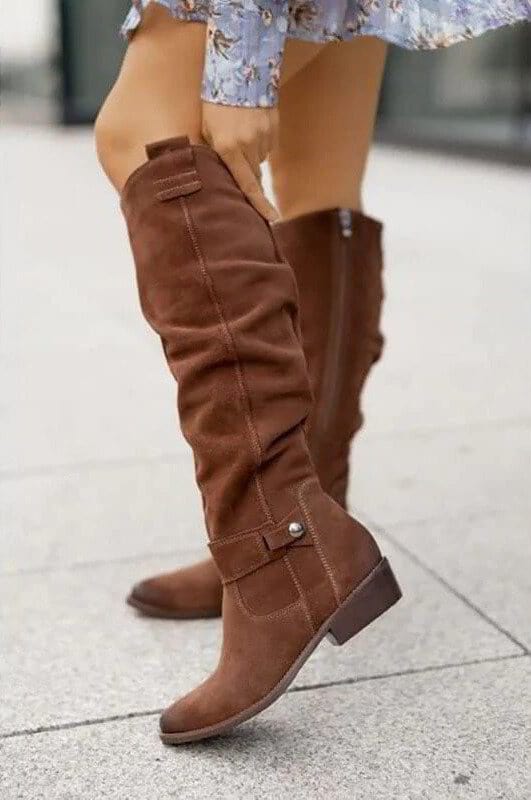 Bottes en daim hautes pour femmes : élégantes, confortables et durables pour une utilisation polyvalente MAX FOR ME
