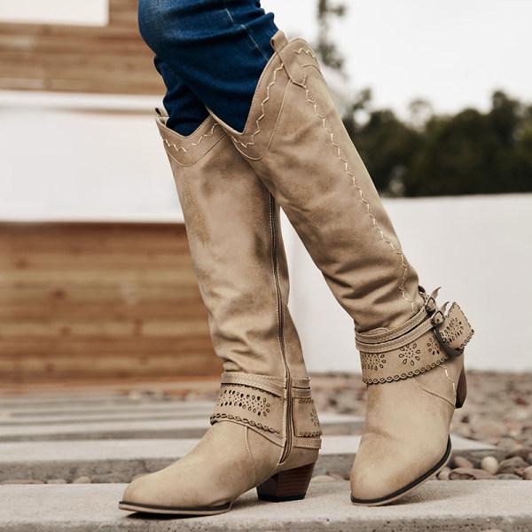 Bottes hautes style western - une allure bohème et tendance - MAX FOR ME Violet Flash / 35 MAX FOR ME