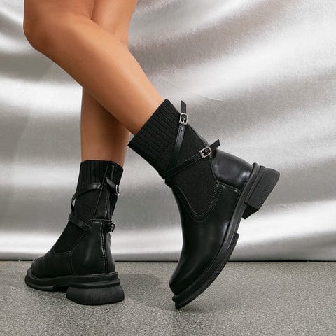 Bottes rétro à talons compensés pour femmes – Chaussures classiques à semelle épaisse MAX FOR ME