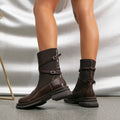 Bottes rétro à talons compensés pour femmes – Chaussures classiques à semelle épaisse MAX FOR ME