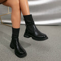 Bottes rétro à talons compensés pour femmes – Chaussures classiques à semelle épaisse Noir / 4 MAX FOR ME