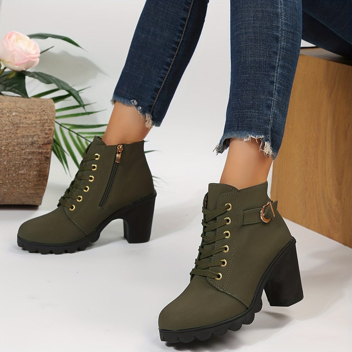 Bottines à talons pour femme – Des chaussures élégantes en daim pour le quotidien MAX FOR ME
