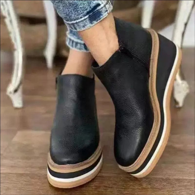 Bottines élégantes pour femmes avec fermeture éclair et plateforme - Chaussures confortables et tendance MAX FOR ME