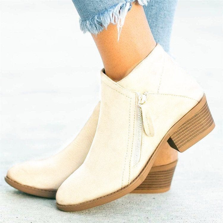 Bottines en cuir pour femme | Élégantes et confortables Blanc / 2 MAX FOR ME