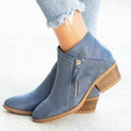 Bottines en cuir pour femme | Élégantes et confortables Bleu / 2 MAX FOR ME