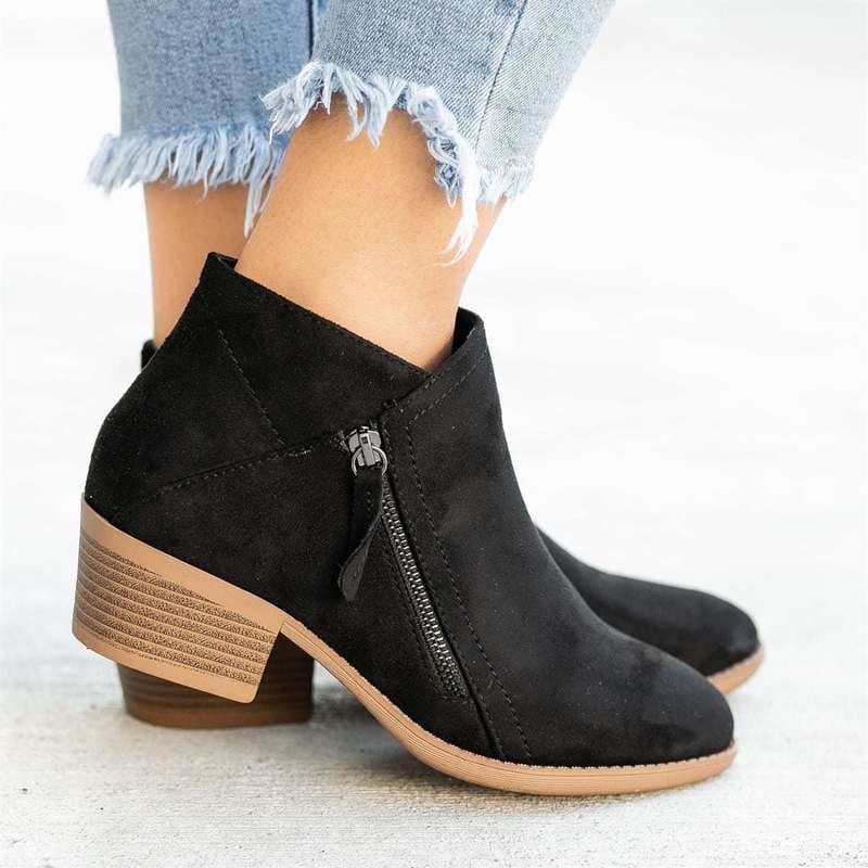 Bottines en cuir pour femme | Élégantes et confortables Noir / 2 MAX FOR ME