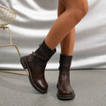 Bottines en similicuir à brides pour femme MAX FOR ME