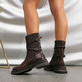 Bottines en similicuir à brides pour femme MAX FOR ME