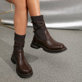Bottines en similicuir à brides pour femme MAX FOR ME