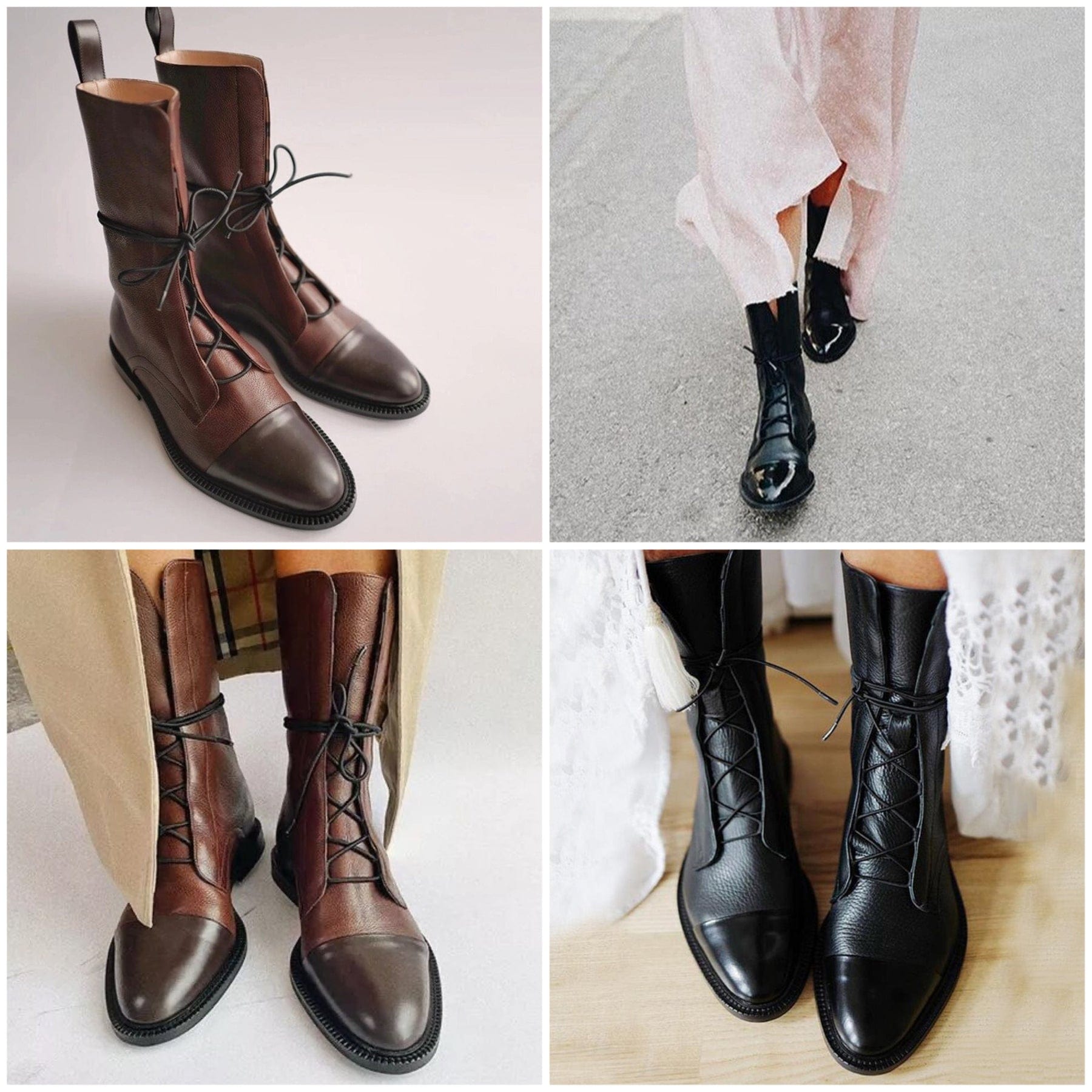 Bottines pour femme - Cuir vegan - Bout pointu - Style britannique - Élégantes et raffinées MAX FOR ME