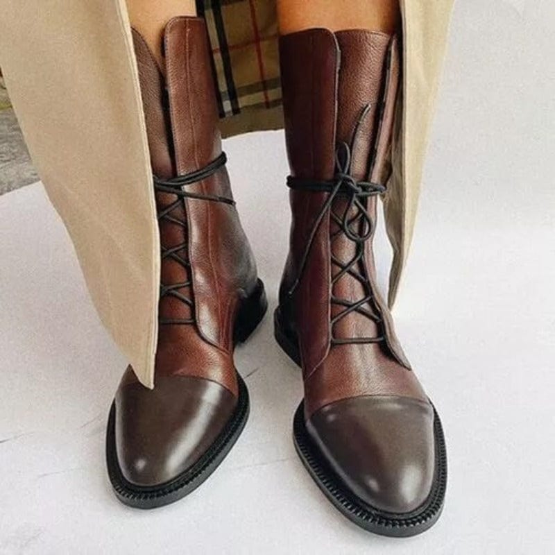 Bottines pour femme - Cuir vegan - Bout pointu - Style britannique - Élégantes et raffinées MAX FOR ME