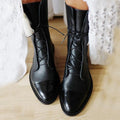 Bottines pour femme - Cuir vegan - Bout pointu - Style britannique - Élégantes et raffinées Noir / 2 MAX FOR ME