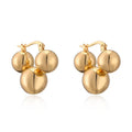 Boucles d'oreilles boules dorées - une touche d'élégance moderne - MAX FOR ME MAX for ME