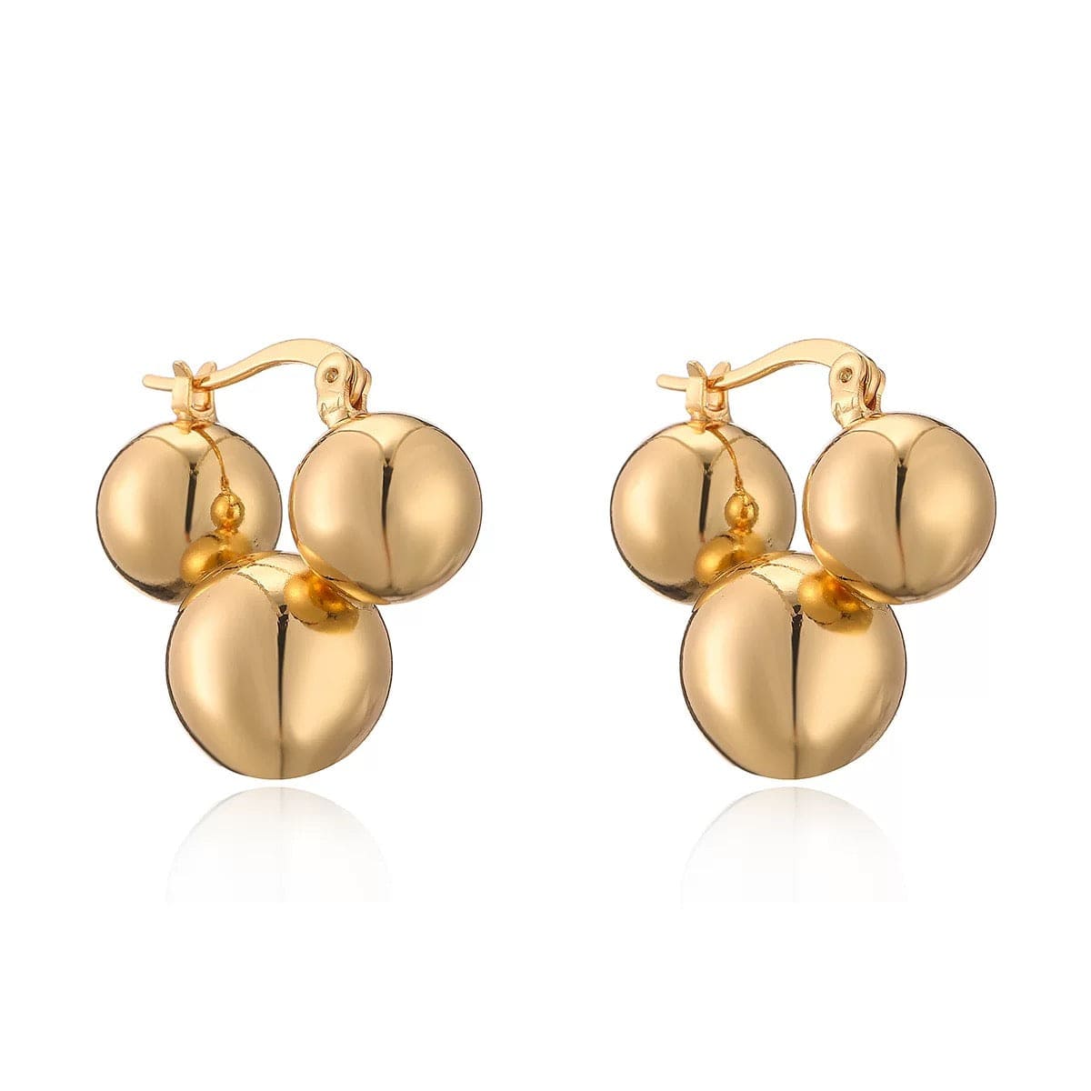 Boucles d'oreilles boules dorées - une touche d'élégance moderne - MAX FOR ME MAX for ME