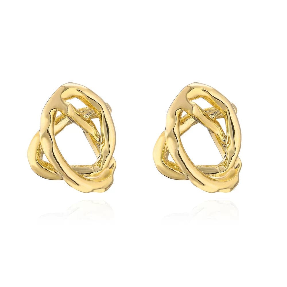 Boucles d’oreilles dorées géométriques – design abstrait et minimaliste MAX for ME
