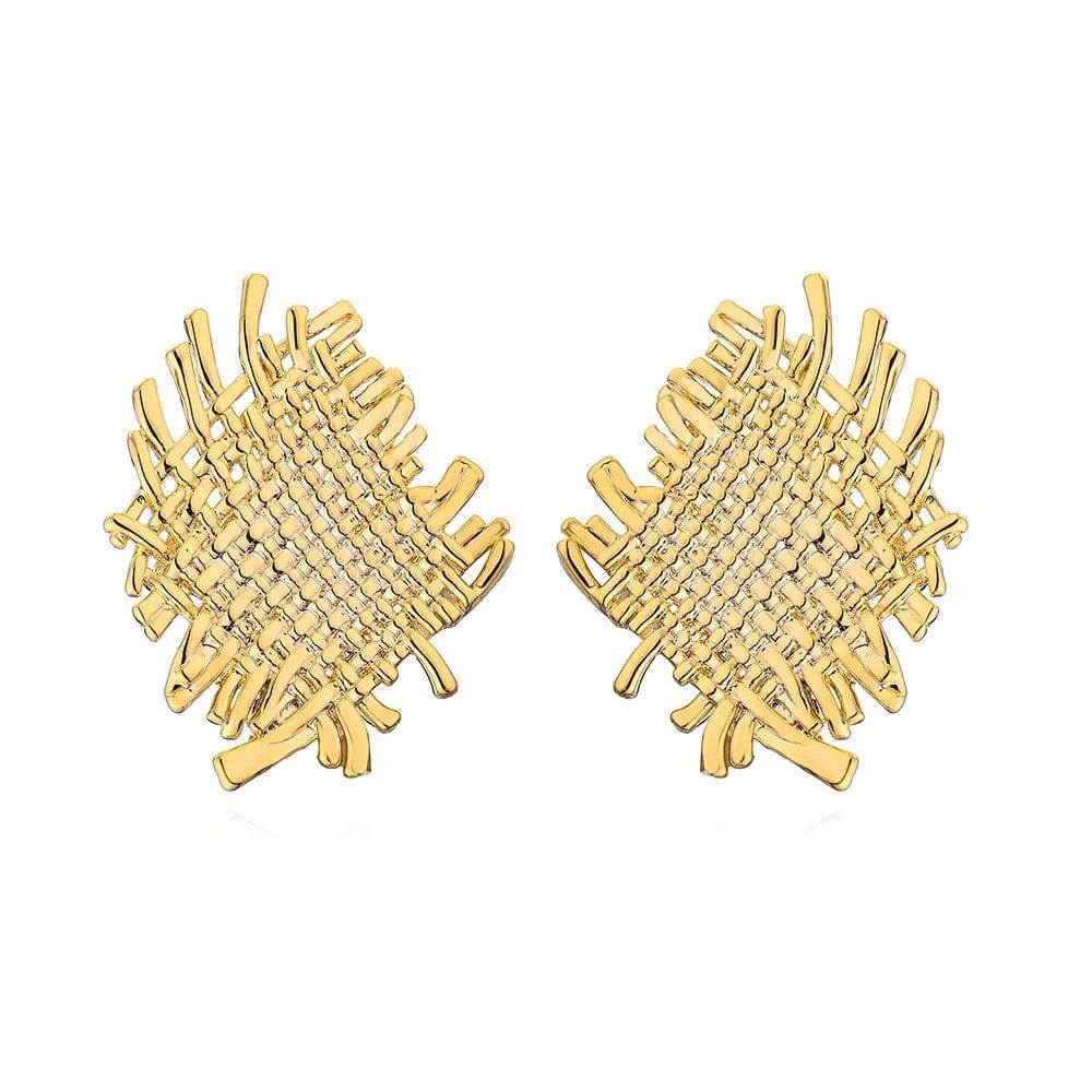Boucles d’oreilles dorées géométriques – design abstrait et minimaliste MAX for ME