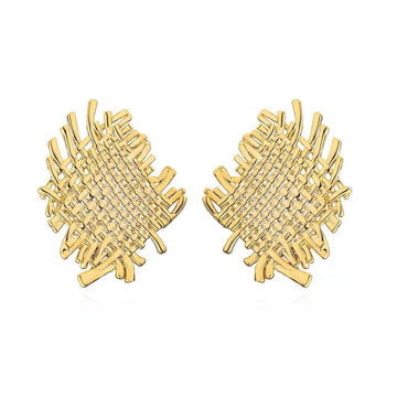 Boucles d’oreilles dorées géométriques – design abstrait et minimaliste MAX for ME