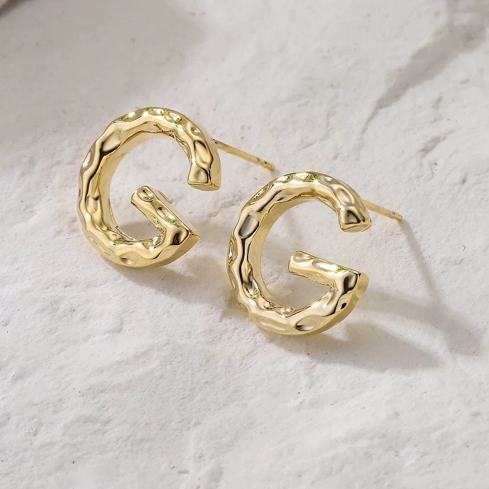 Boucles d’oreilles dorées géométriques – design abstrait et minimaliste Or / Épingle MAX for ME