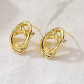 Boucles d’oreilles dorées géométriques – design abstrait et minimaliste Or / Nœud Infini MAX for ME