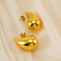 Boucles d'oreilles goutte métal sculpté ultra-tendance forme organique - Collection exclusive Max for Me éclat assumé MAX for ME