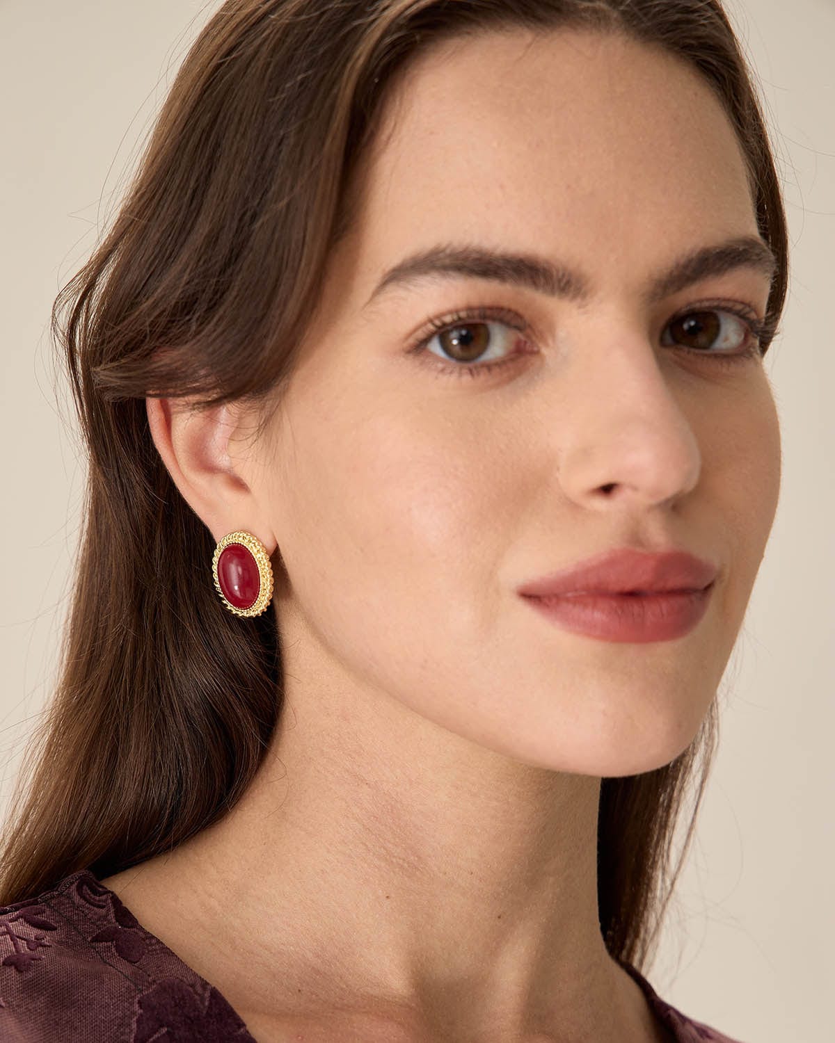 Boucles d'oreilles ovales rétro Default MAX FOR ME