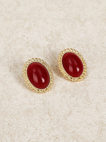 Boucles d'oreilles ovales rétro Default MAX FOR ME