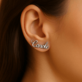 Boucles d’oreilles personnalisées – Acier inoxydable doré avec prénom MAX for ME