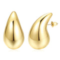 Boucles d'oreilles goutte argenté rhodium poli Max for Me éclat métallique moderne